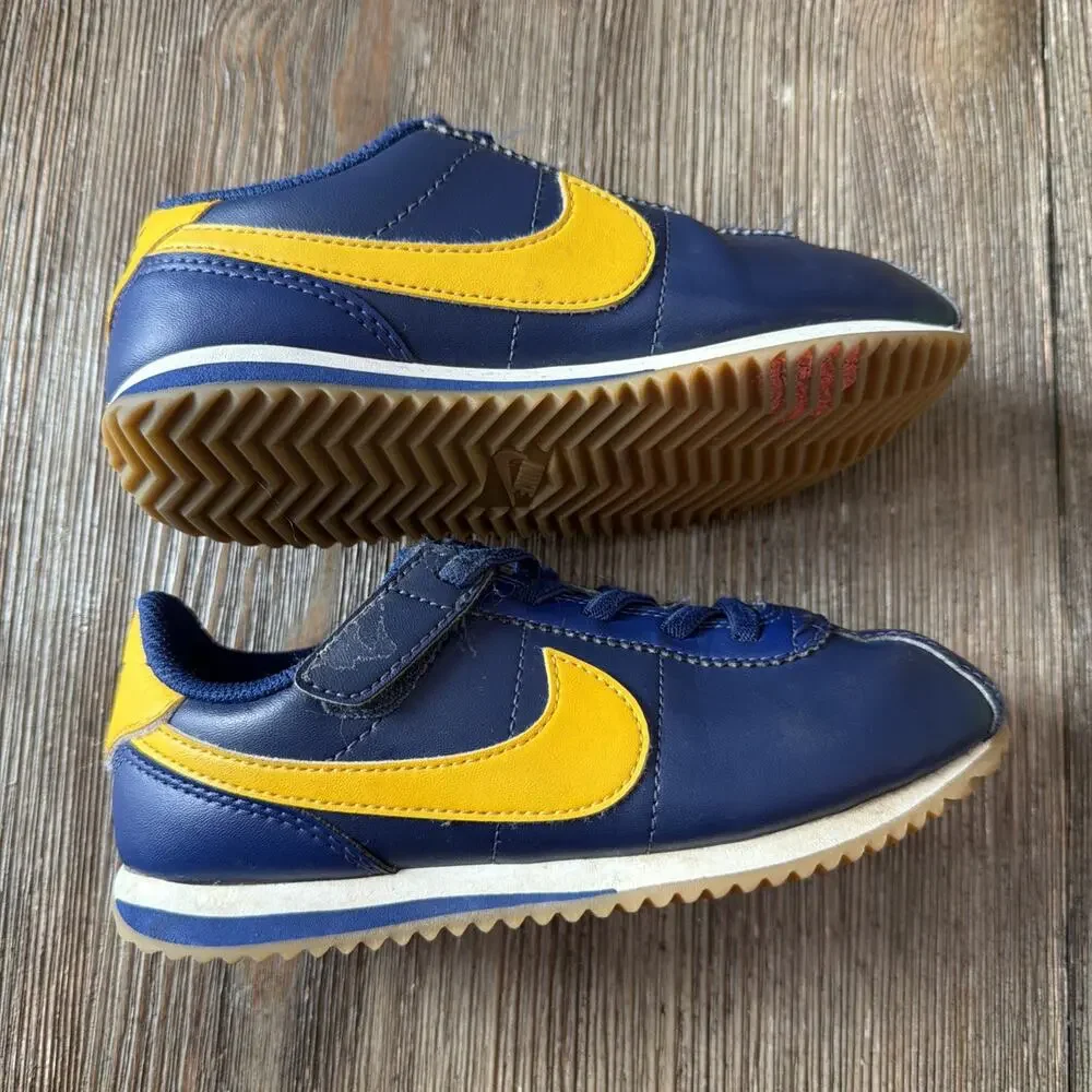 Nike Cortez GS Youth Shoes Midnight Navy Gold Gum DM0951-401 Size 12C